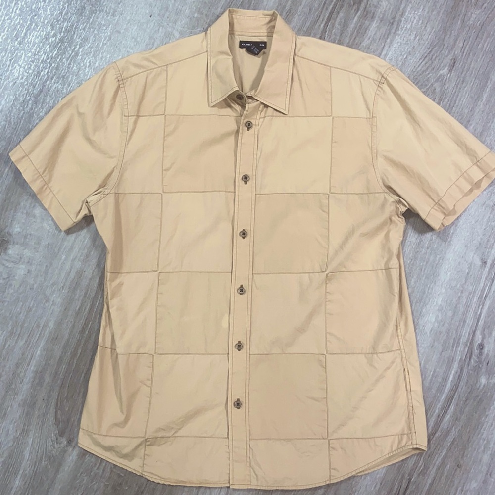 Club Monaco Short Sleeve Button Up Great Condition - Medium Golden Tan Color